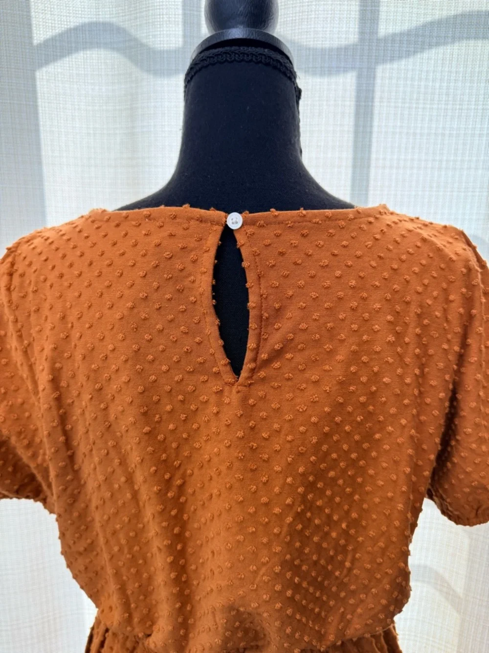 J. Crew Marigold Swiss Dot Dot Short Sleeve Polka Dot Textured Dress Sz S NWT